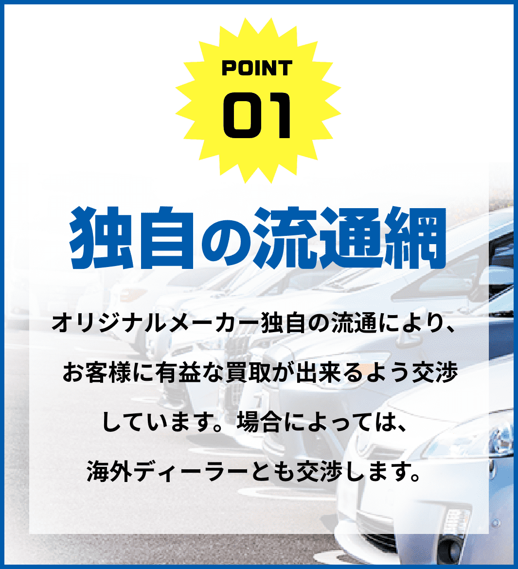 ポイント１　独自の流通網